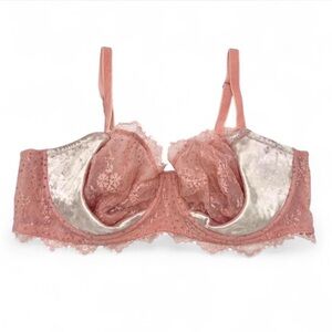 Victoria's Secret Dream Angels Size 36D Push Up Without Padding Bra Lace Velvet